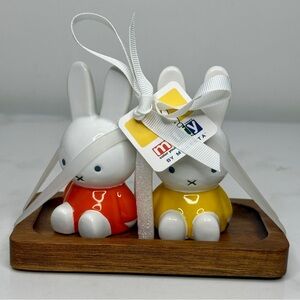 Miffy Orange and Yellow Figurine Salt pepper shaker